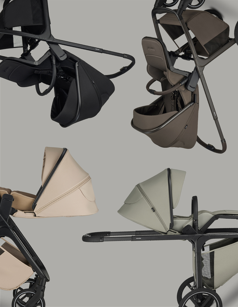 EASYWALKER Kombinált babakocsi Zoey Pure Black + CBX By CYBEX Aton B2 i-Size + bázis